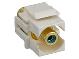 Blue Center RCA Female to Female Recessed Keystone Jack AllCables4U