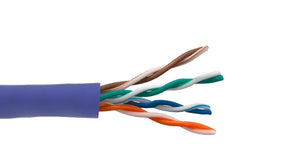 Purple Color Cat5e 350MHZ UTP Solid Bulk Ethernet Cable AllCables4U
