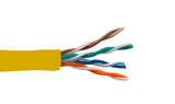 Yellow Color Cat5e 350MHZ UTP Solid Bulk Ethernet Cable AllCables4U