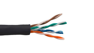 Black Color Cat5e 350MHZ UTP Stranded Bulk Ethernet Cable AllCables4U