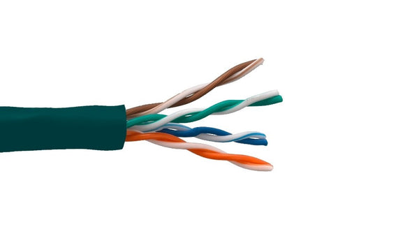 Green Color Cat5e 350MHZ UTP Stranded Bulk Ethernet Cable AllCables4U