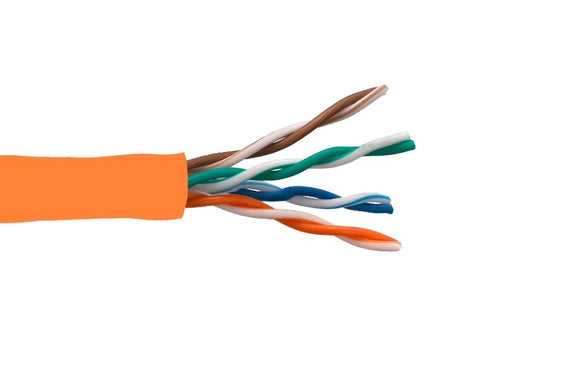 Orange Color Cat5e 350MHZ UTP Stranded Bulk Ethernet Cable AllCables4U