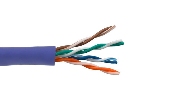 Purple Color Cat5e 350MHZ UTP Stranded Bulk Ethernet Cable AllCables4U