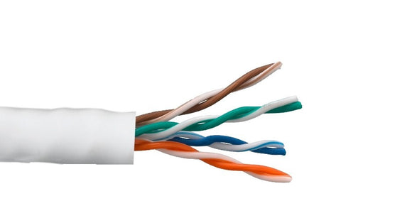 White Color Cat5e 350MHZ UTP Stranded Bulk Ethernet Cable AllCables4U
