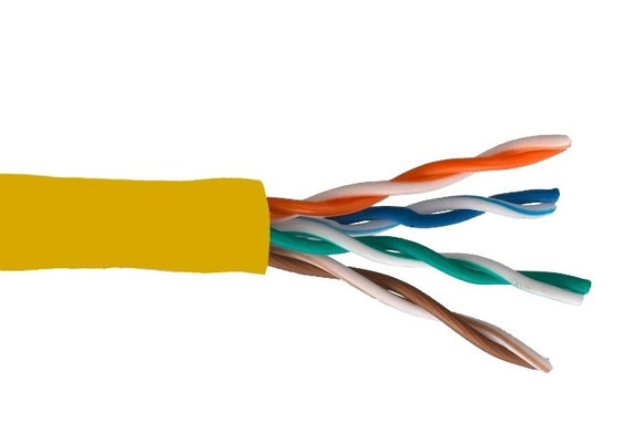 Yellow Color Cat5e 350MHZ UTP Stranded Bulk Ethernet Cable AllCables4U