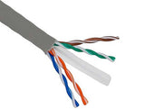 Gray Color Cat6 600MHZ Plenum UTP Solid Bulk Ethernet Cable AllCables4U