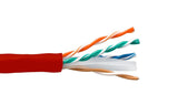 Red Color Cat6 550MHZ UTP Solid Bulk Ethernet Cable AllCables4U
