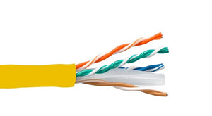 Yellow Color Cat6 550MHZ UTP Solid Bulk Ethernet Cable AllCables4U