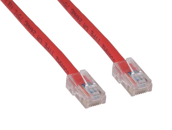 Red Color Cat5e UTP Assembled Network Patch Cables AllCables4U