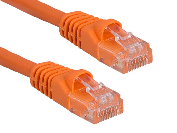 Orange Color Cat5e UTP Snagless Network Crossover Patch Cable AllCables4U