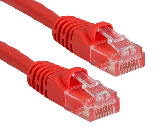 Red Color Cat5e UTP Snagless Network Crossover Patch Cable AllCables4U