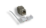 Silver Color Cat6a Shielded Tool-Less Keystone Jack AllCables4U