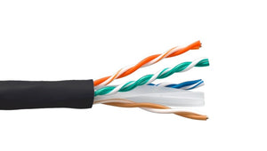 Black Color Cat6 550MHZ CMR UTP Solid Bulk Ethernet Cable AllCables4U