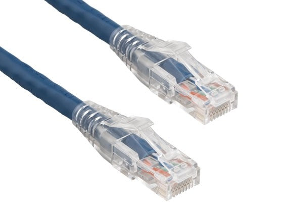 Blue Color Cat6 UTP Snagless Network Patch Cable With Clear Boot AllCables4U
