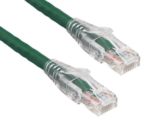Green Color Cat6 UTP Snagless Network Patch Cable With Clear Boot AllCables4U