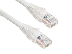 White Color Cat6 UTP Snagless Network Patch Cable With Clear Boot AllCables4U