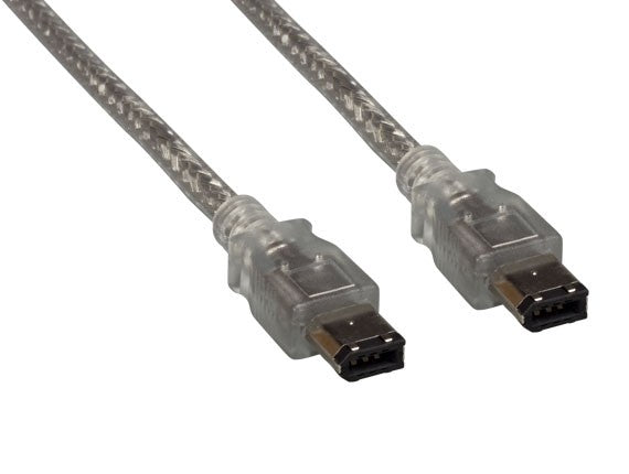 Clear Color 6-Pin to 6-Pin IEEE1394a FireWire Cable AllCables4U