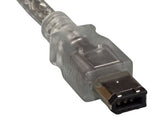 Clear Color 6-Pin to 6-Pin IEEE1394a FireWire Cable AllCables4U