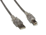 Clear Color USB 2.0 A Male to B Male Cable AllCables4U