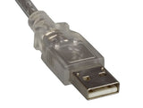 Clear Color USB 2.0 A Male to B Male Cable AllCables4U
