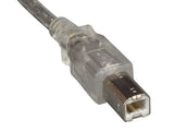 Clear Color USB 2.0 A Male to B Male Cable AllCables4U