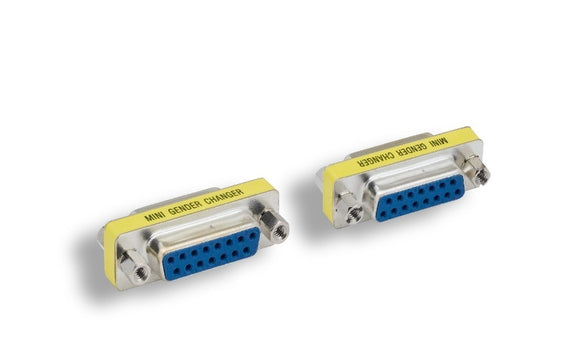 DB15 Female to DB15 Female Mini Gender Changer AllCables4U