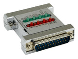DB25 Male to DB25 Female Check Tester With LED Indicator AllCables4U