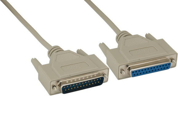 DB25 Male to DB25 Female Null Modem Cable AllCables4U