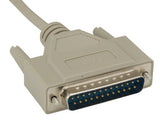 DB25 Male to DB25 Female Null Modem Cable AllCables4U