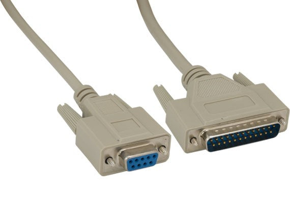 DB9 Female to DB25 Male AT Modem Cable AllCables4U