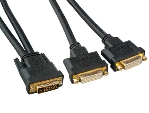 DVI-D Male to 2 ╳ DVI-D Female Dual Link Splitter Cable AllCables4U