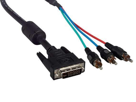 DVI-I Male to 3 ╳ RCA Male Component Video Cable AllCables4U