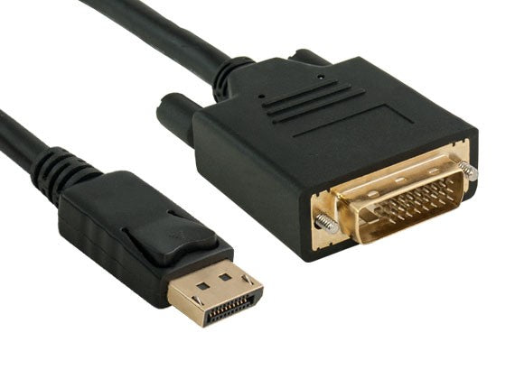 DisplayPort Male to DVI Male Cable With Latch AllCables4U