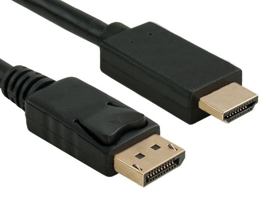 DisplayPort Male to HDMI Male Cable With Latch AllCables4U