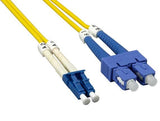 Duplex Single-Mode 2.0mm LC to SC Fiber Optic Cable AllCables4U
