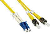 Duplex Single-Mode 2.0mm LC to ST Fiber Optic Cable AllCables4U