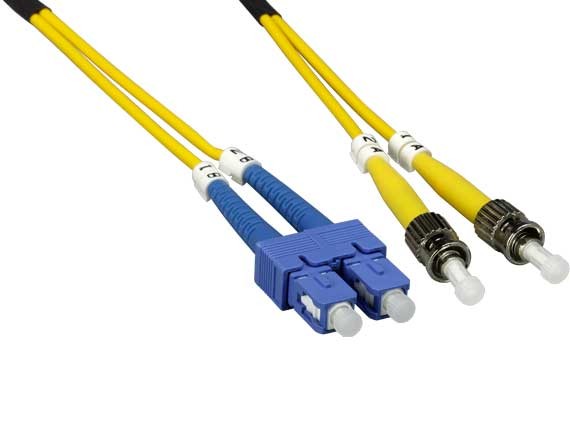 Duplex Single-Mode 3.0mm SC to ST  Fiber Optic Cable AllCables4U