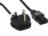 England/UK IEC-60320-C13 to BS1363 Power Cord With Fuse AllCables4U