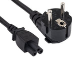 European Schuko CEE 7/7 Right Angle to IEC-60320-C5 Notebook Power Cord AllCables4U