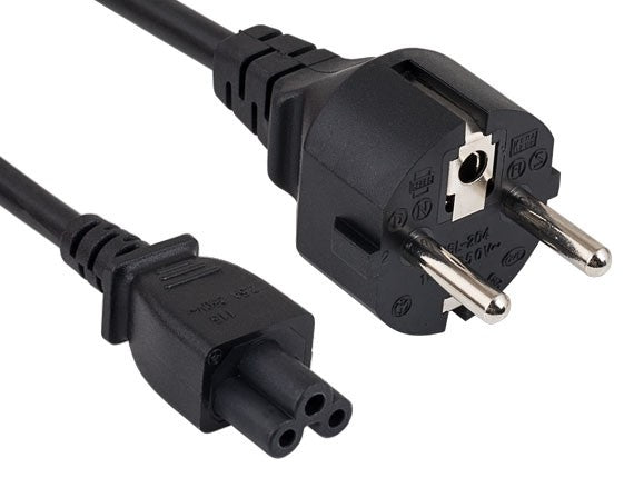 European Schuko CEE 7/7 to IEC-60320-C15 Notebook Power Cord AllCables4U