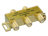 F-Type 4-Way Coaxial Cable Splitter AllCables4U