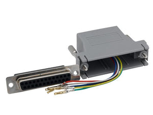 Gray Color DB25 Female to RJ12 Modular Adapter AllCables4U