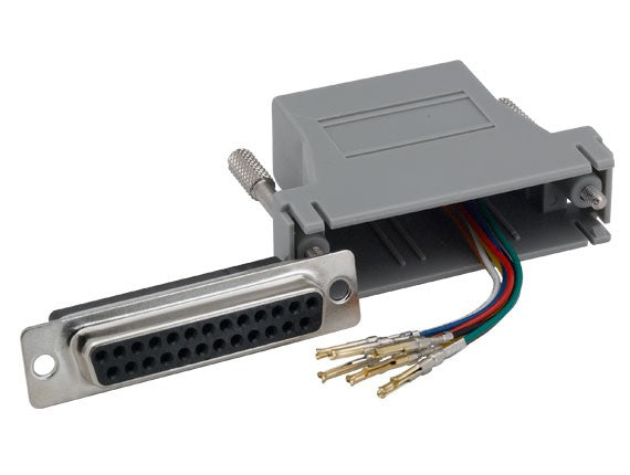 Gray Color DB25 Female to RJ45 Modular Adapter AllCables4U