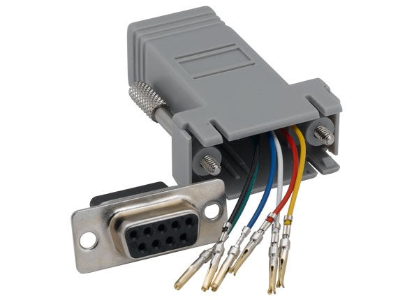 Gray Color DB9 Female to RJ12 Modular Adapter AllCables4U