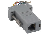 Gray Color DB9 Female to RJ12 Modular Adapter AllCables4U