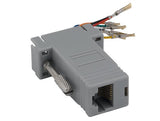 Gray Color DB9 Female to RJ45 Modular Adapter AllCables4U