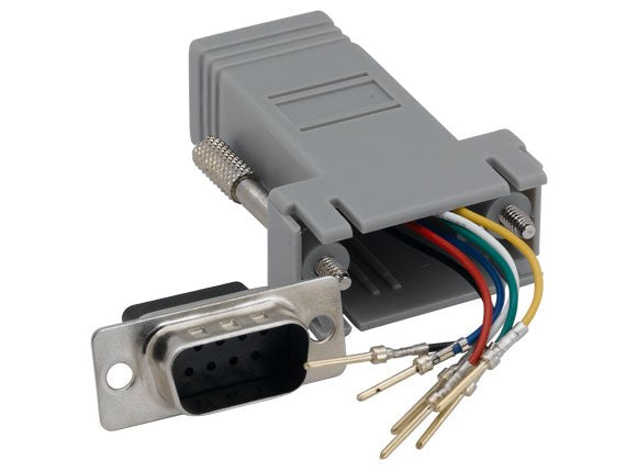 Gray Color DB9 Male to RJ12 Modular Adapter AllCables4U