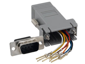 Gray Color DB9 Male to RJ45 Modular Adapter AllCables4U