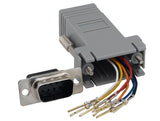 Gray Color DB9 Male to RJ45 Modular Adapter AllCables4U