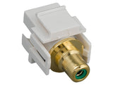 Green Center RCA Female to Female Recessed Keystone Jack AllCables4U